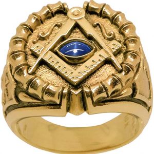 Masonic Eye Gold Ring