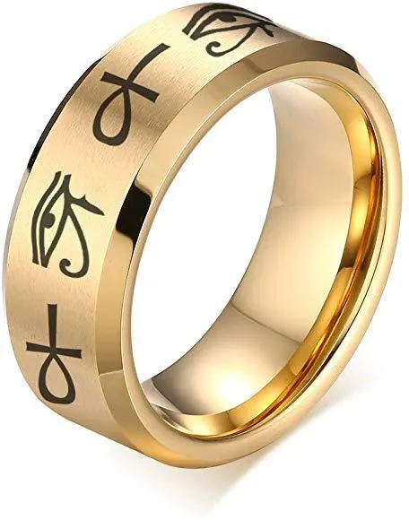 Horus Eye Gold Ring