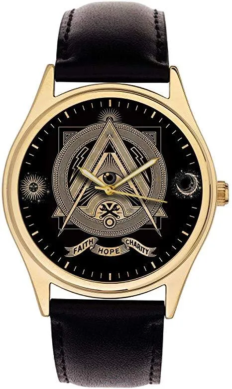 Illuminati Brass Watch