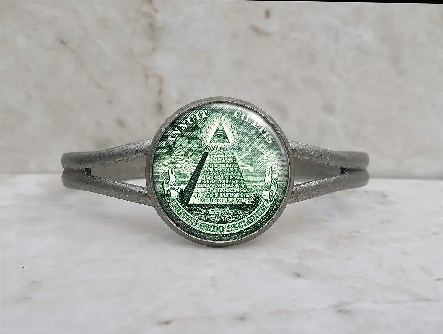 Pyramid Eye Illuminati Bracelet