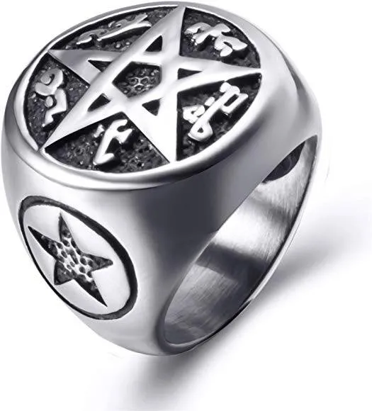 Pentagram Wicca Ring