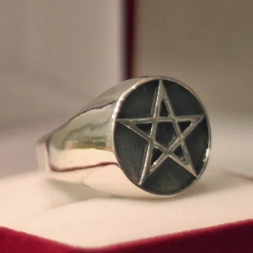 Pentacle Occult Ring